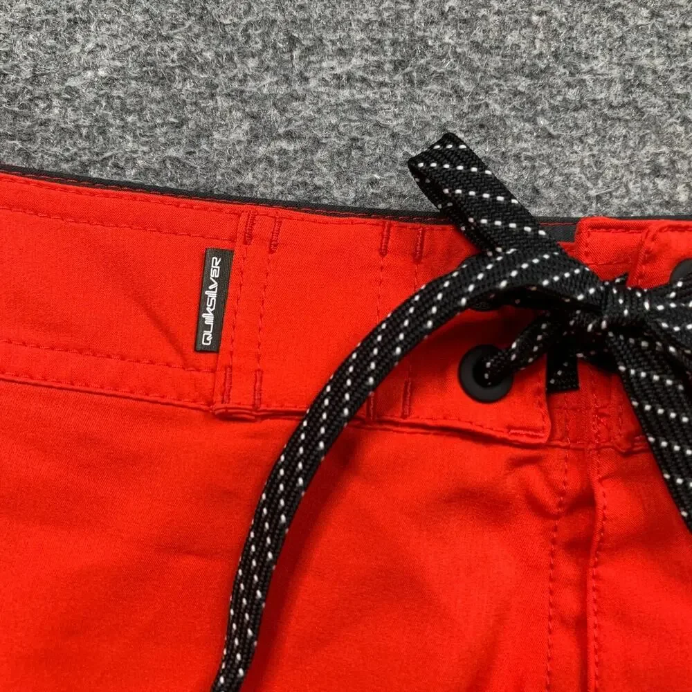Quiksilver Board Shorts Mens 36 High Risk Red Surfsilk Kaimana Surf Surfing
